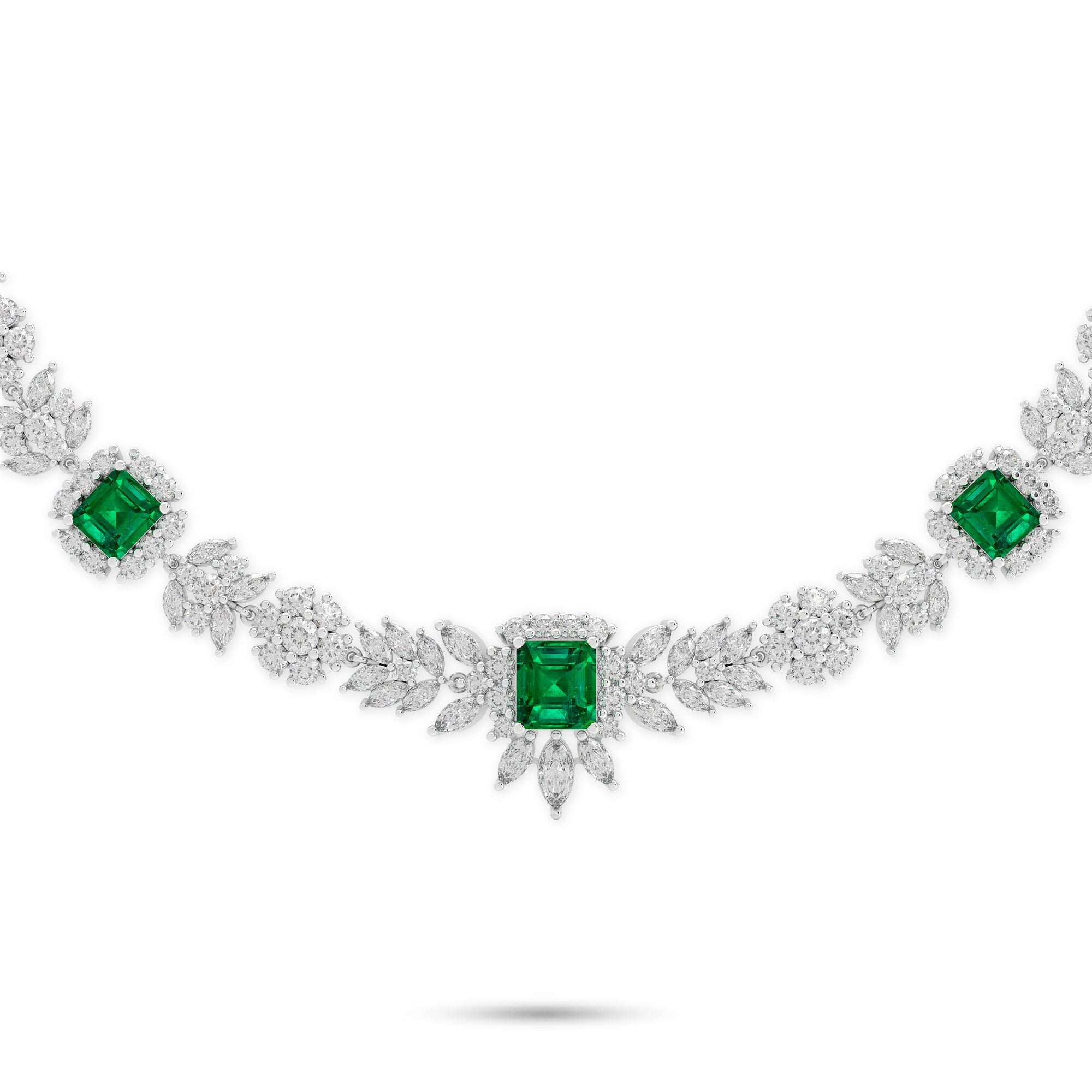 Unique Treasure Emerald and Diamond  High Jewellery Necklace