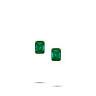 Emerald-Cut Emerald Diamond Ear-studs