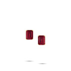 Emerald-Cut Ruby Ear-studs