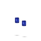 Emerald-Cut Sapphire Ear-studs
