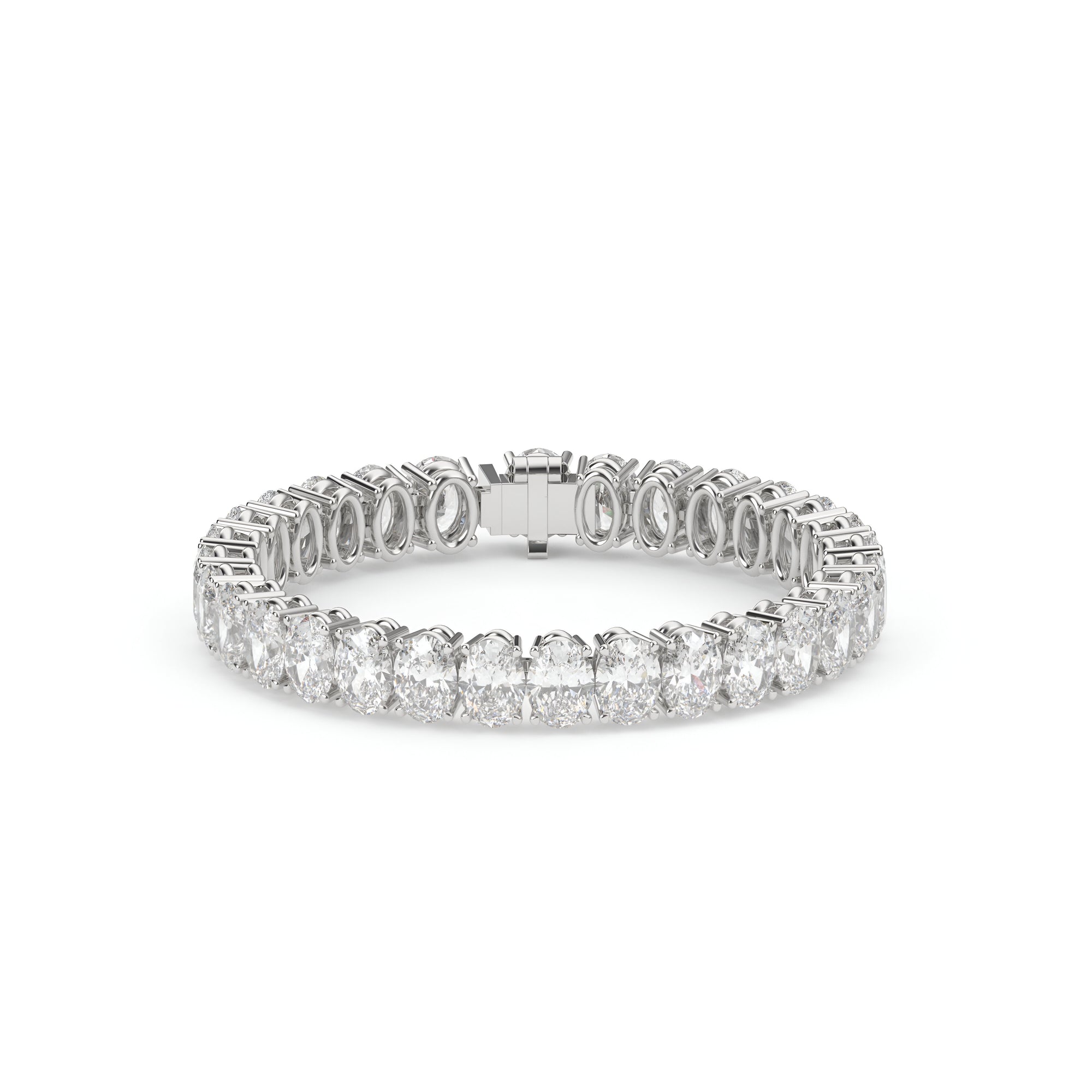 Pulsera de corte de diamante blanco radiante 