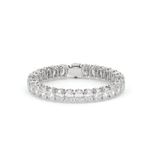 Pulsera de corte de diamante blanco radiante 