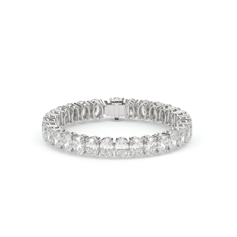 Pulsera de corte de diamante blanco radiante 