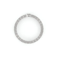 Pulsera de corte de diamante blanco radiante 