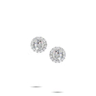 Pendientes clásicos de diamantes y esmeraldas Infinity 