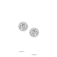 Pendientes clásicos de diamantes y esmeraldas Infinity 