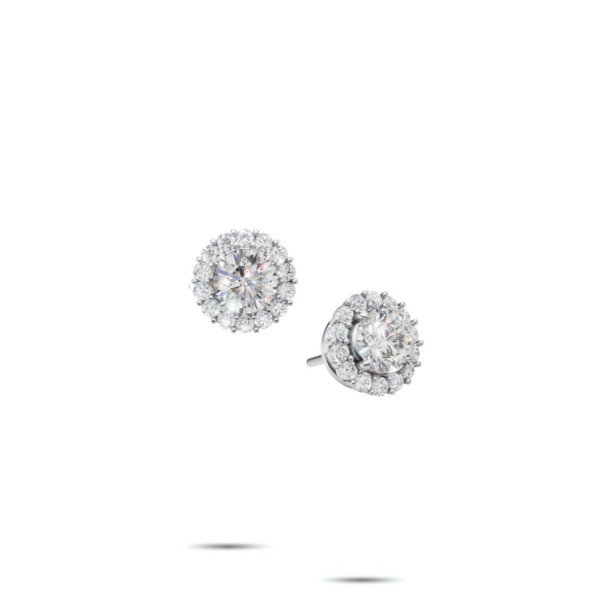 Pendientes clásicos de diamantes y esmeraldas Infinity 