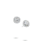 Pendientes clásicos de diamantes y esmeraldas Infinity 