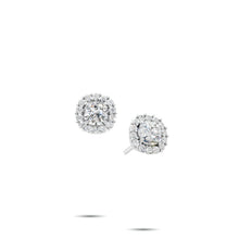 Pendientes clásicos de diamantes y esmeraldas Infinity 