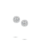 Pendientes clásicos de diamantes y esmeraldas Infinity 