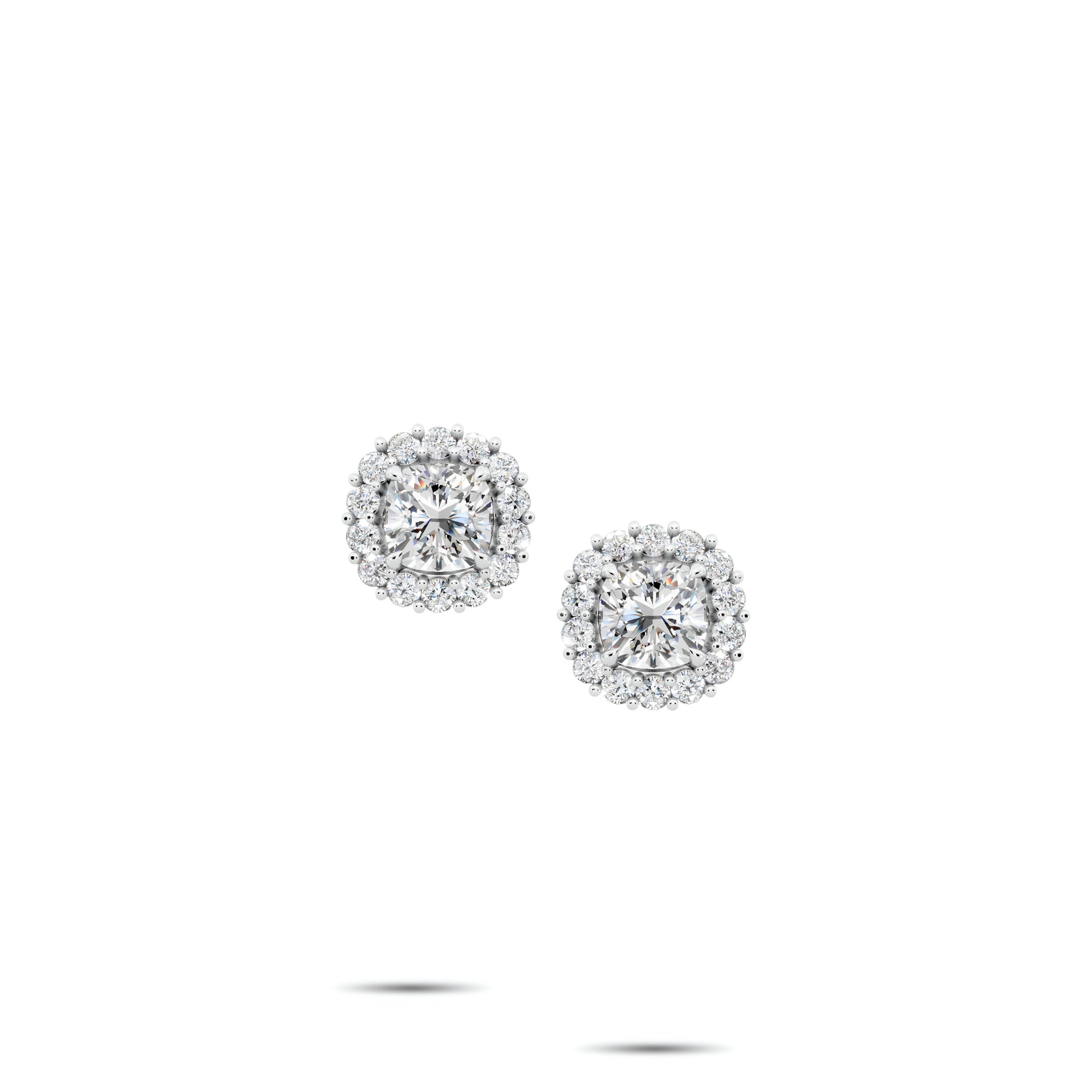 Pendientes clásicos de diamantes y esmeraldas Infinity 