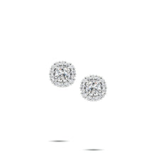 Pendientes clásicos de diamantes y esmeraldas Infinity 