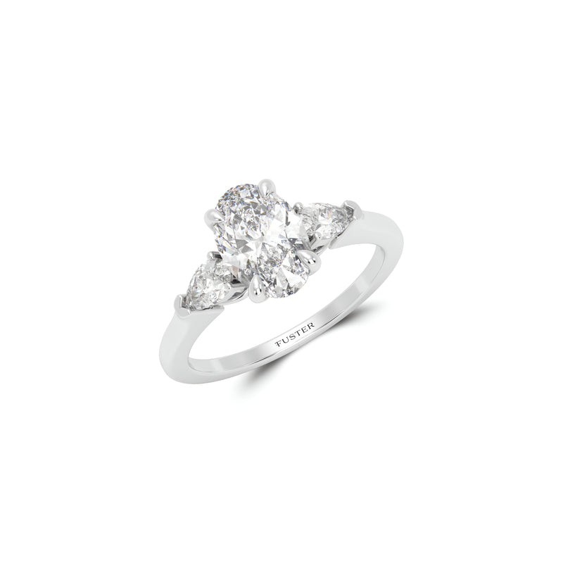 Promise Oval Diamond Engagement Ring