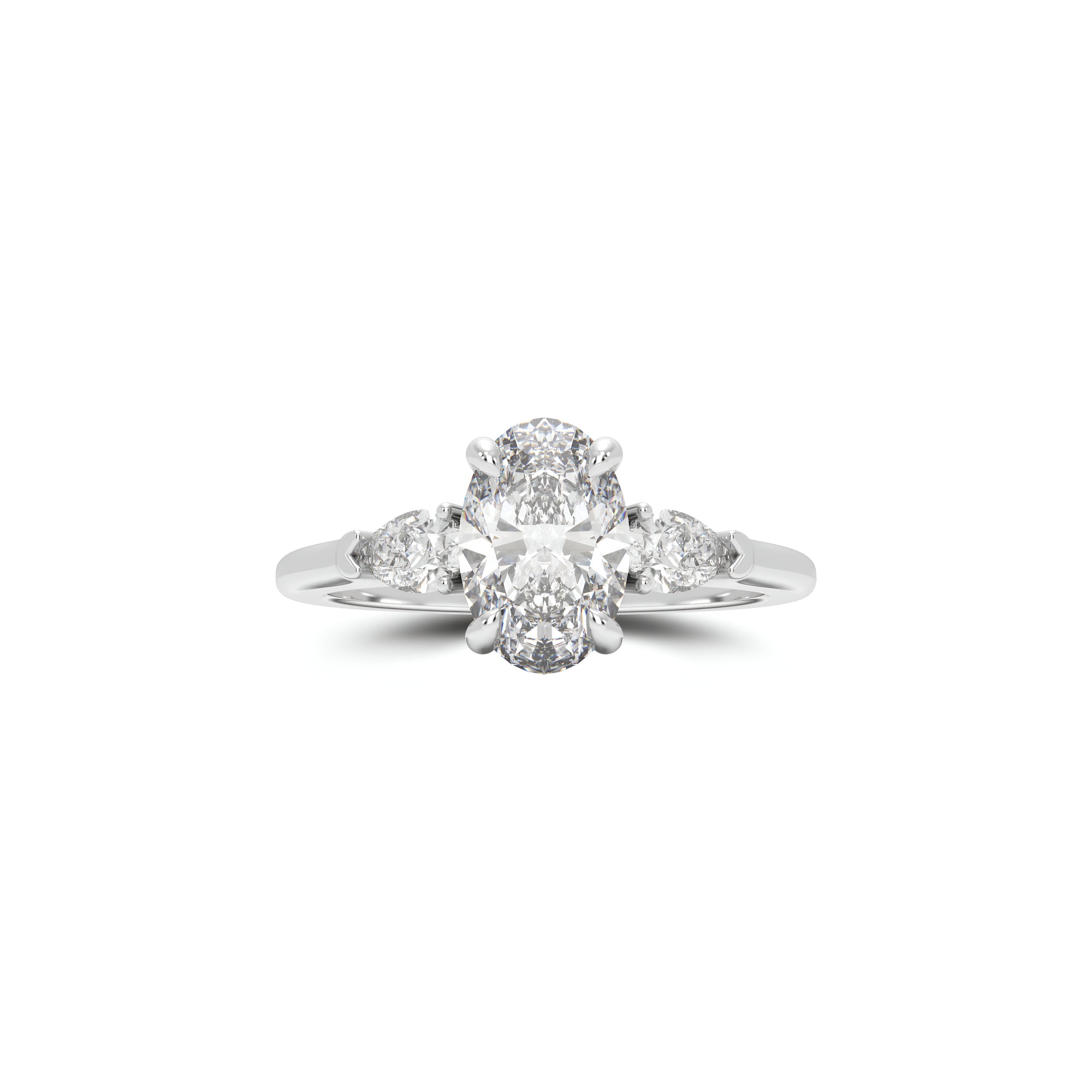 Promise Oval Diamond Engagement Ring