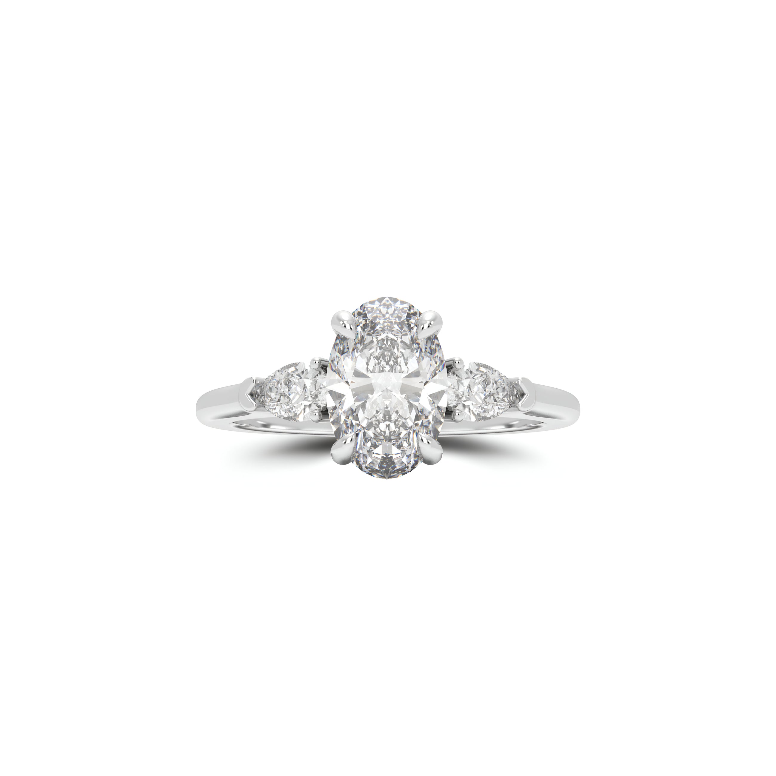 Promise Oval Diamond Engagement Ring
