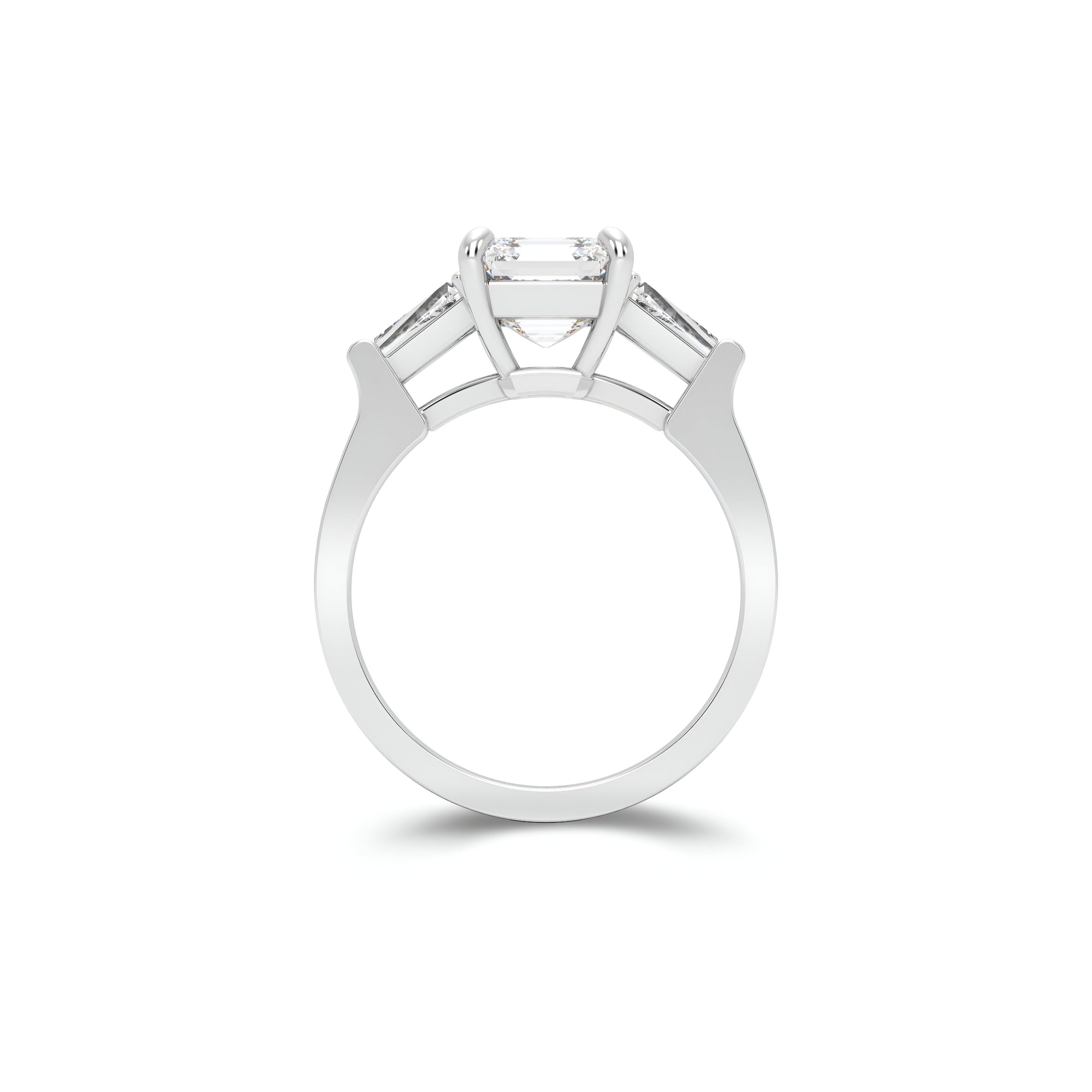 Promise Square Emerald Cut Diamond Engagement Rin