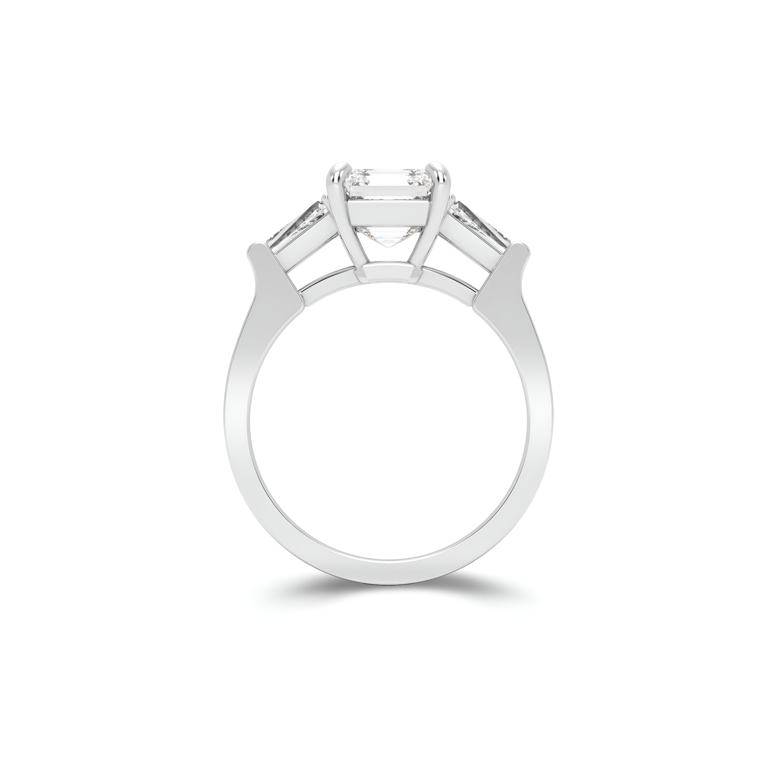 Promise Square Emerald Cut Diamond Engagement Rin