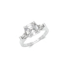 Promise Square Emerald Cut Diamond Engagement Rin