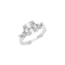 Promise Square Emerald Cut Diamond Engagement Rin