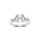 Promise Square Emerald Cut Diamond Engagement Rin