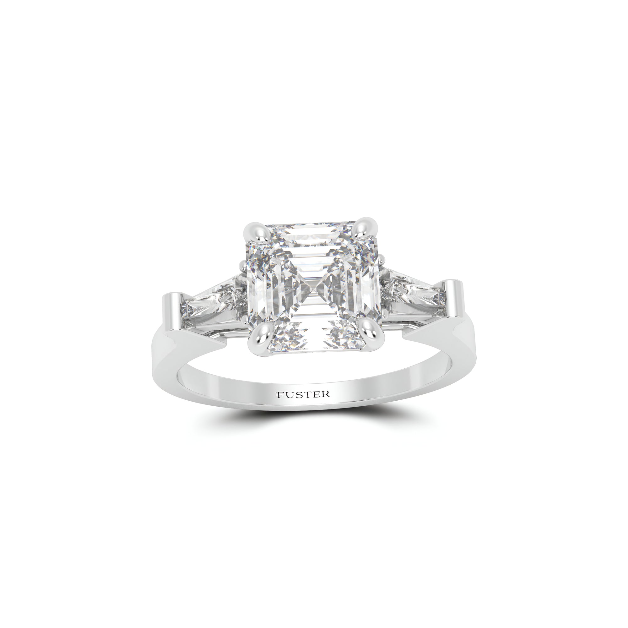 Promise Square Emerald Cut Diamond Engagement Rin