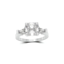 Promise Square Emerald Cut Diamond Engagement Rin