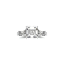 Promise Square Emerald Cut Diamond Engagement Rin