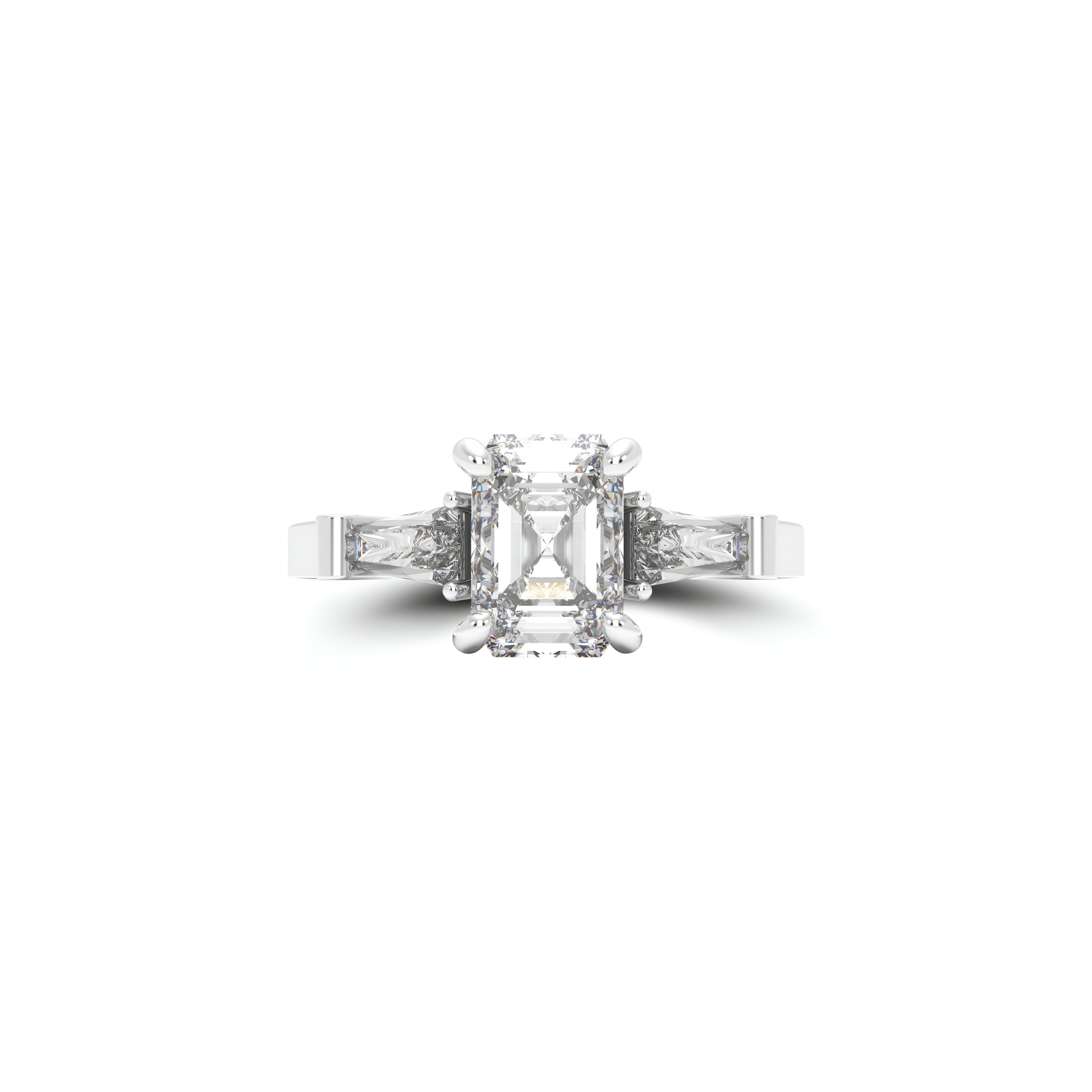 Promise Emerald Cut Diamond Engagement Ring