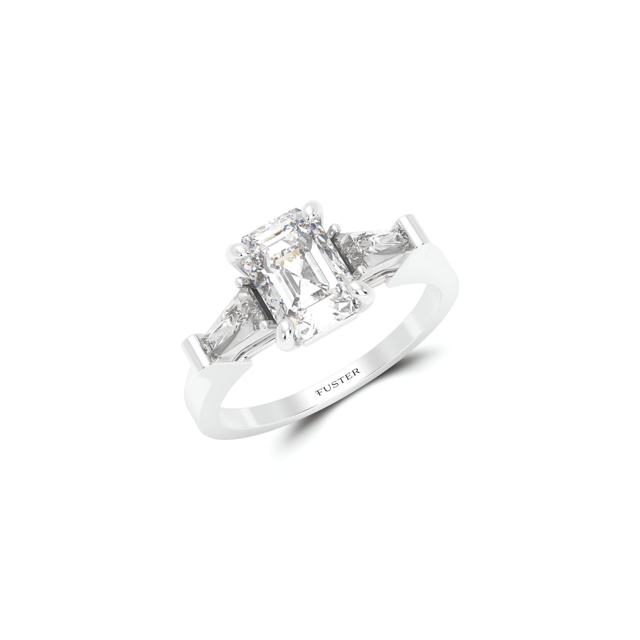 Promise Emerald Cut Diamond Engagement Ring