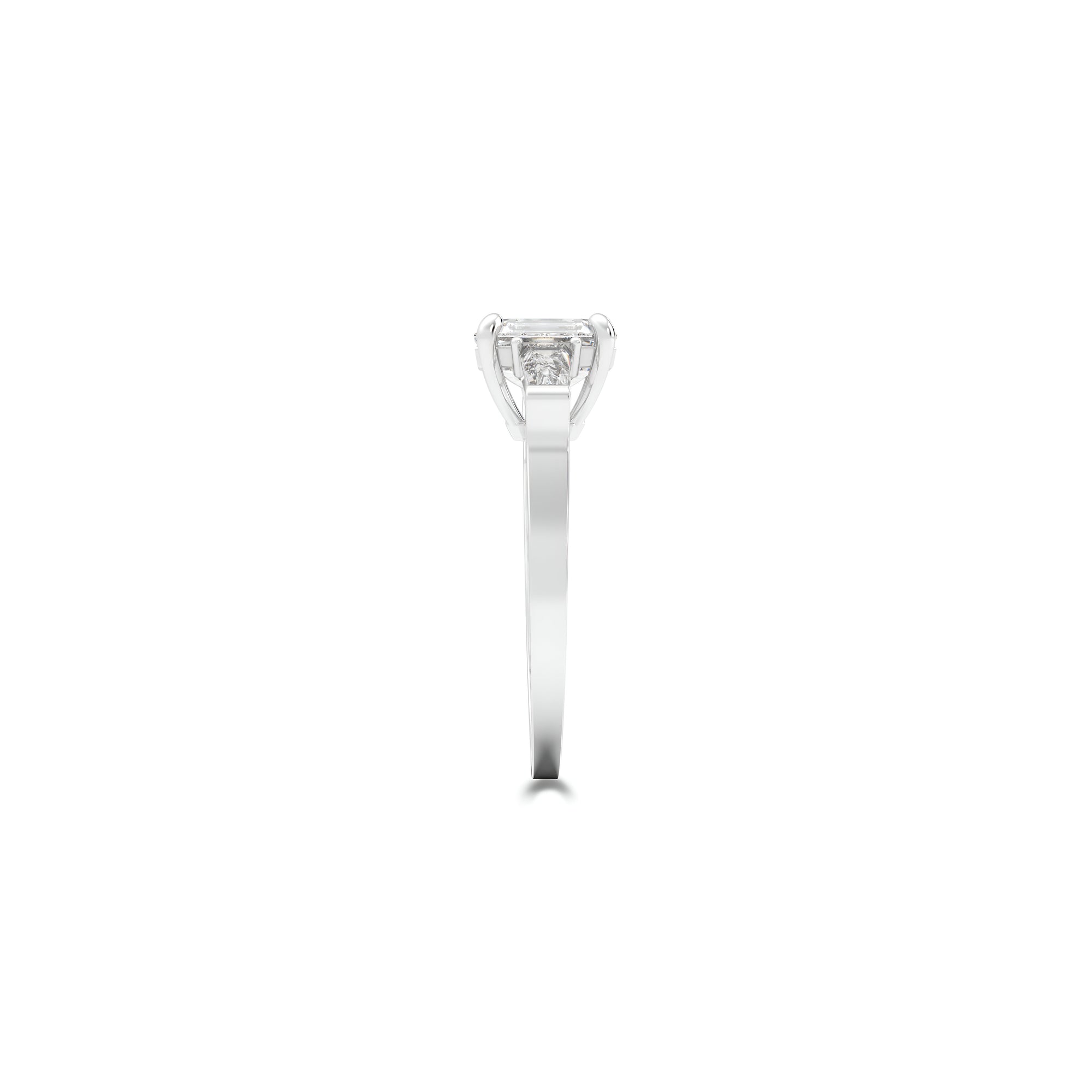 Promise Emerald Cut Diamond Engagement Ring