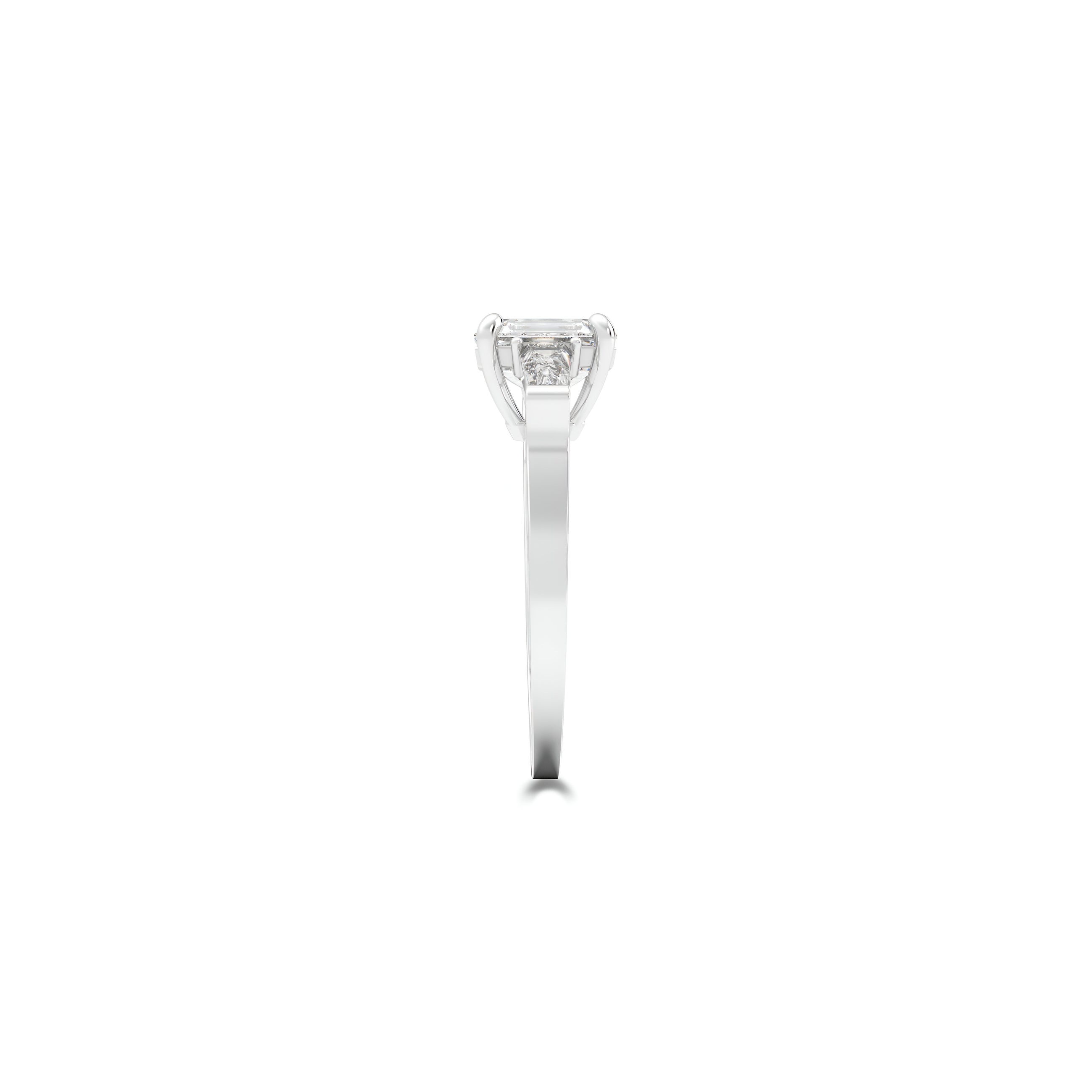 Promise Emerald Cut Diamond Engagement Ring