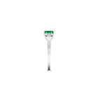 Promise Emerald Cut Emerald and Diamond Engagement Ring