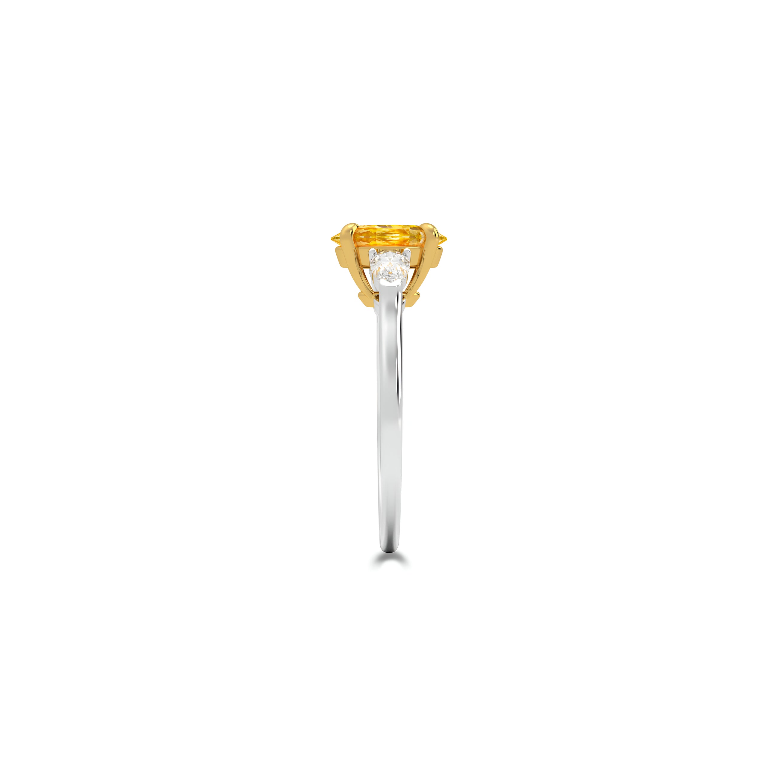 Promise Oval Yellow Diamond Engagement Ring
