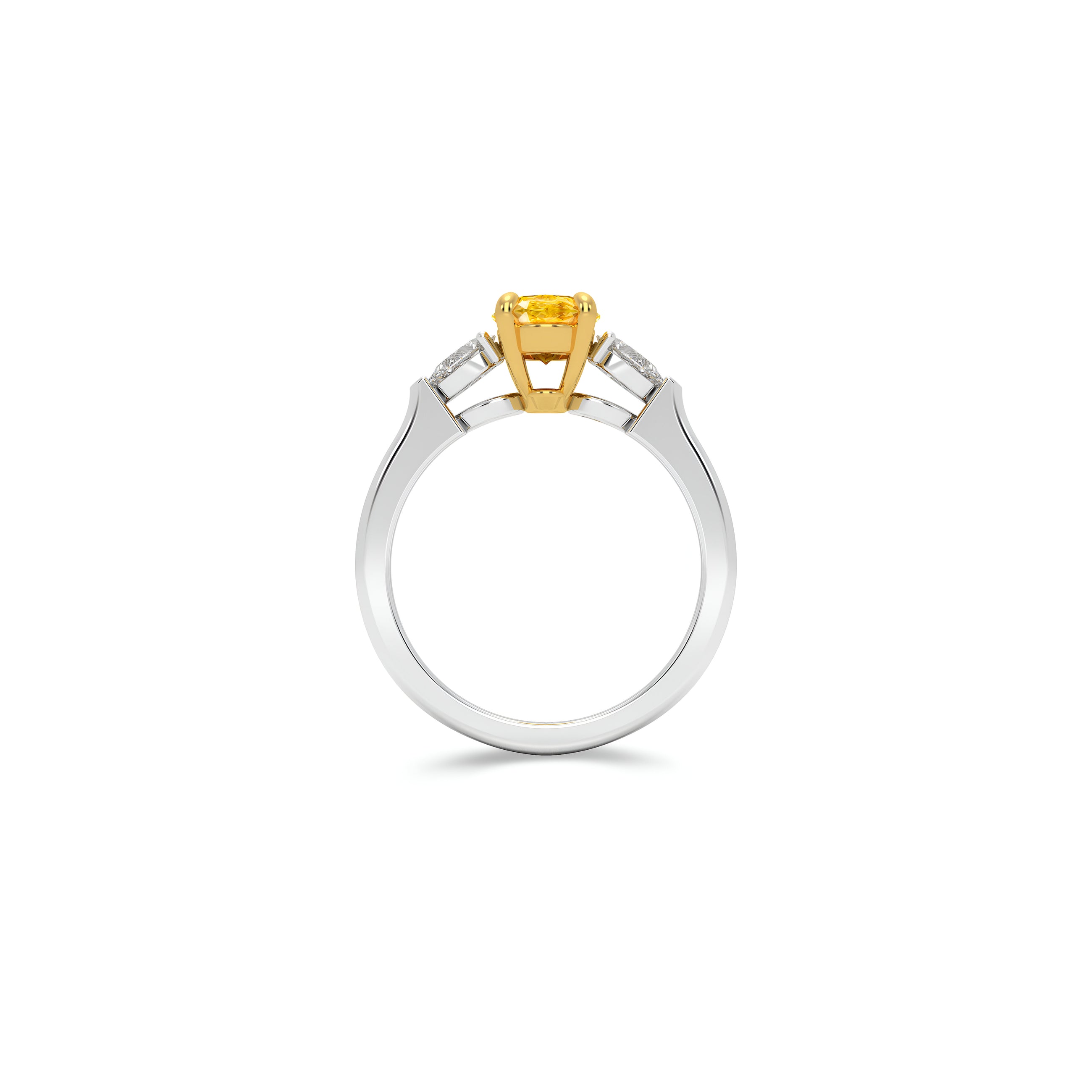 Promise Oval Yellow Diamond Engagement Ring