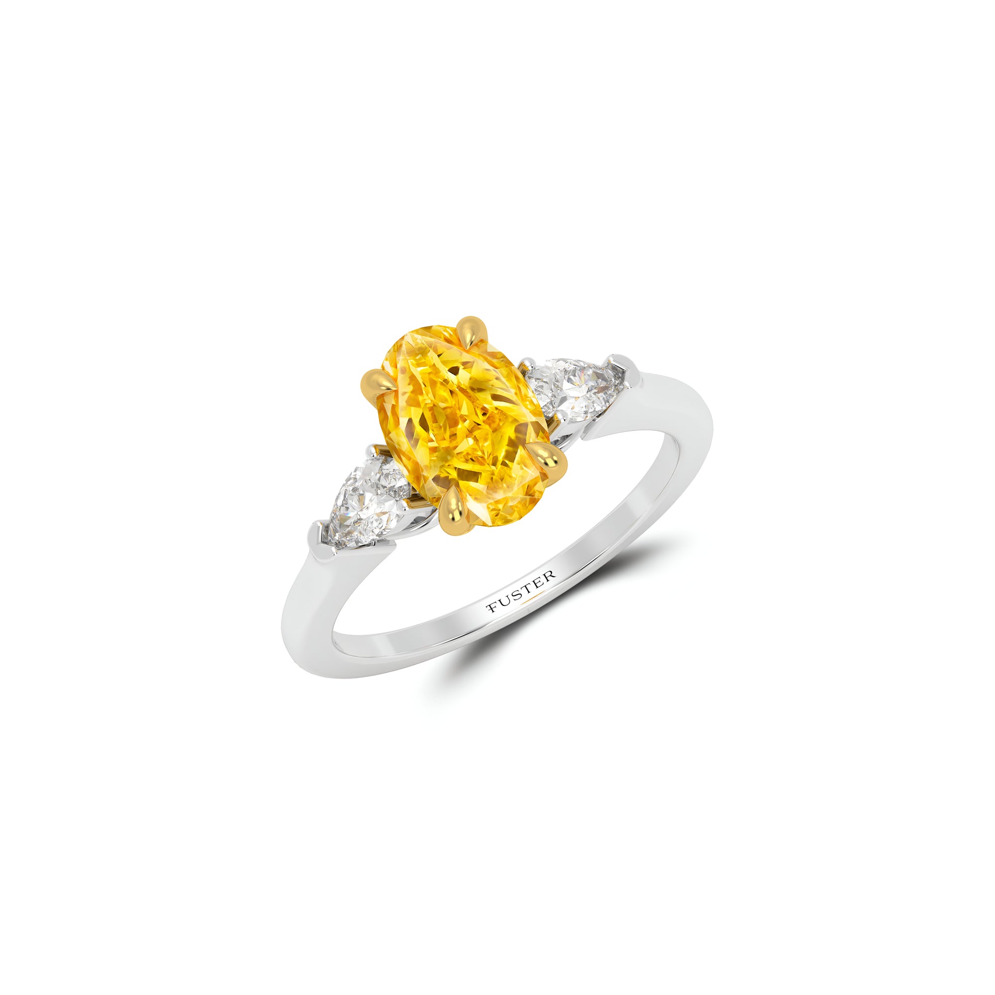 Promise Oval Yellow Diamond Engagement Ring