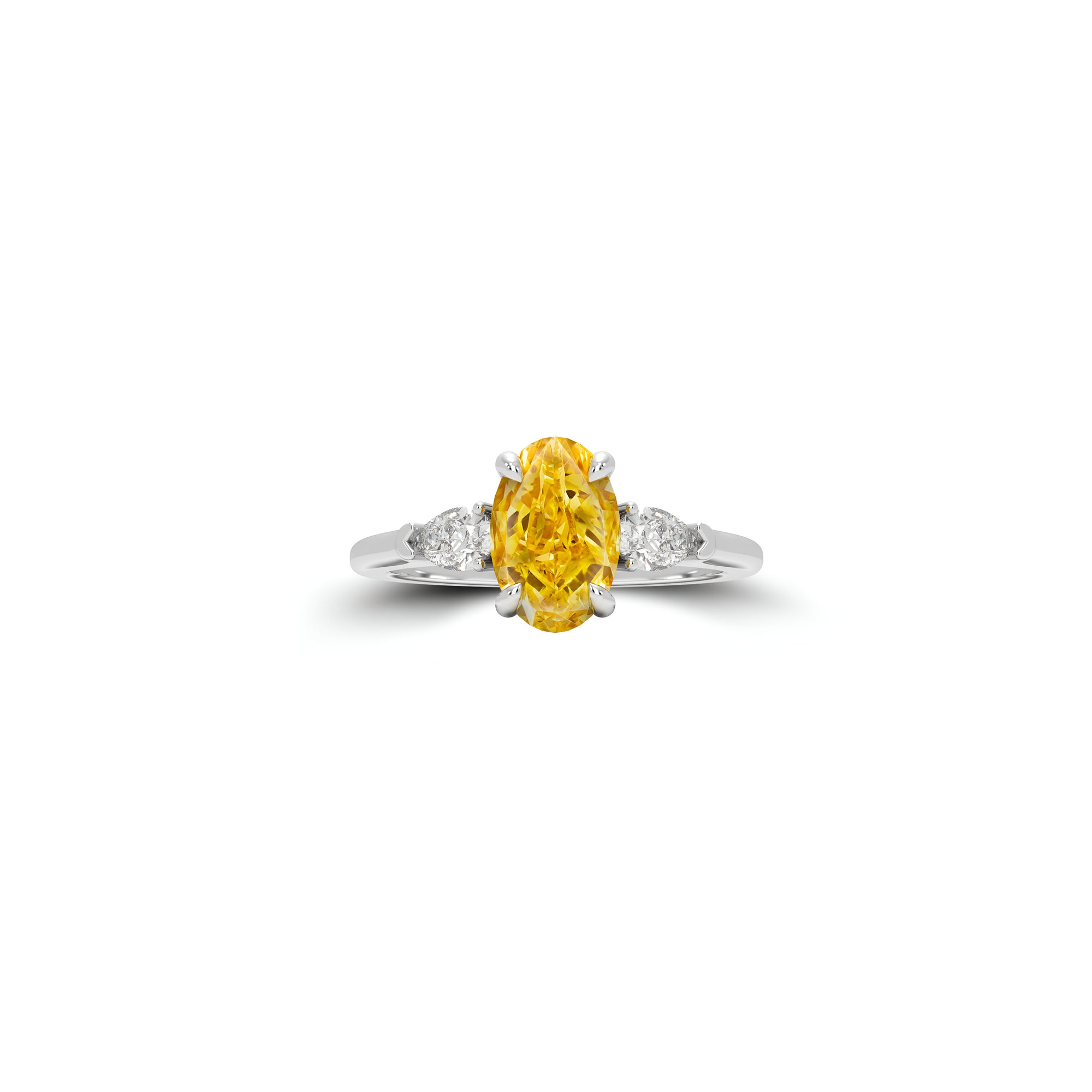 Promise Oval Yellow Diamond Engagement Ring