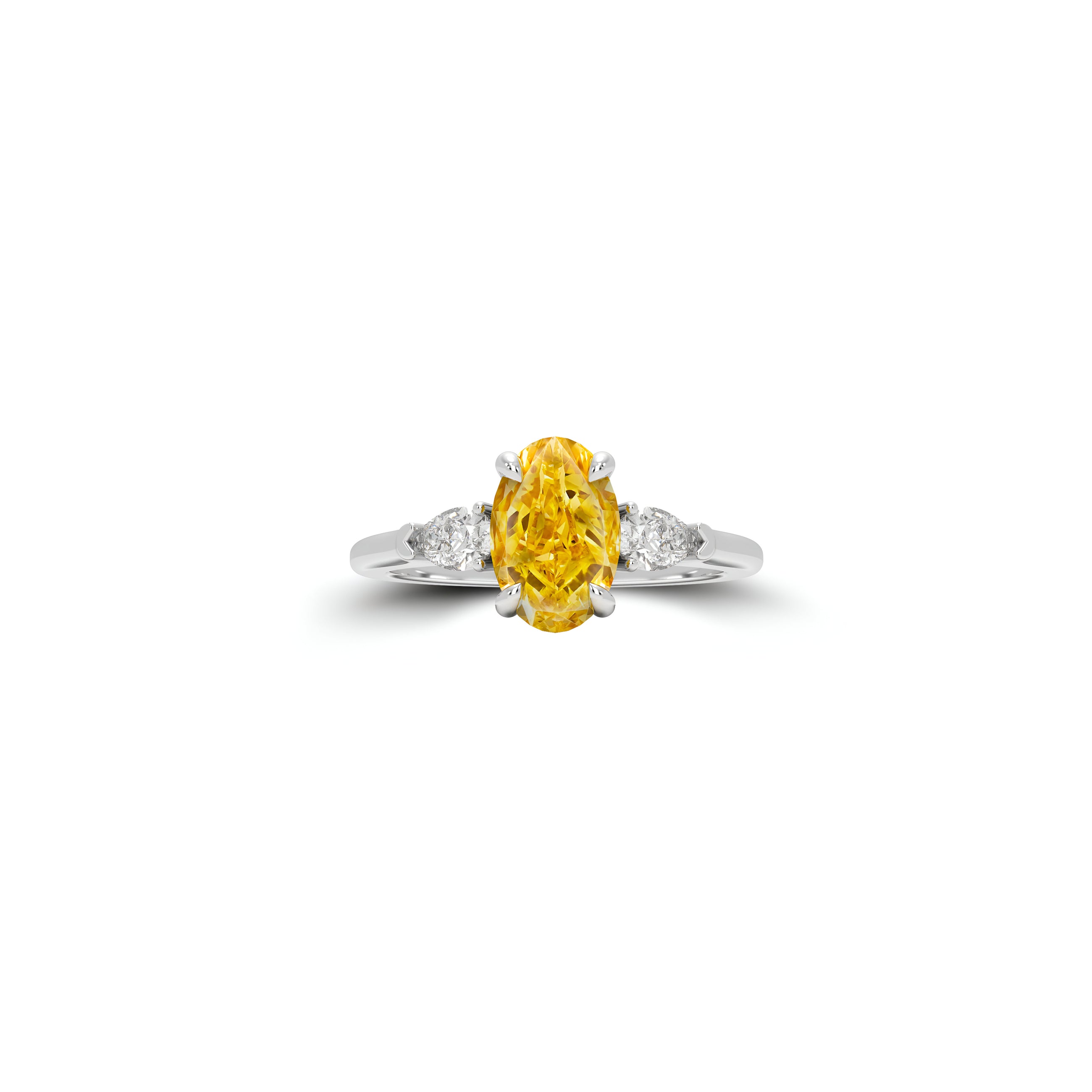 Promise Oval Yellow Diamond Engagement Ring