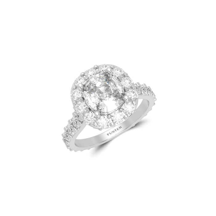 Bague de fiançailles en diamant taille coussin Icon