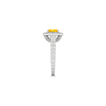 Icon Radiant Cut Yellow and White Diamond Engagement Ring