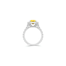 Icon Radiant Cut Yellow and White Diamond Engagement Ring
