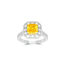 Icon Radiant Cut Yellow and White Diamond Engagement Ring