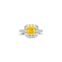 Icon Radiant Cut Yellow and White Diamond Engagement Ring