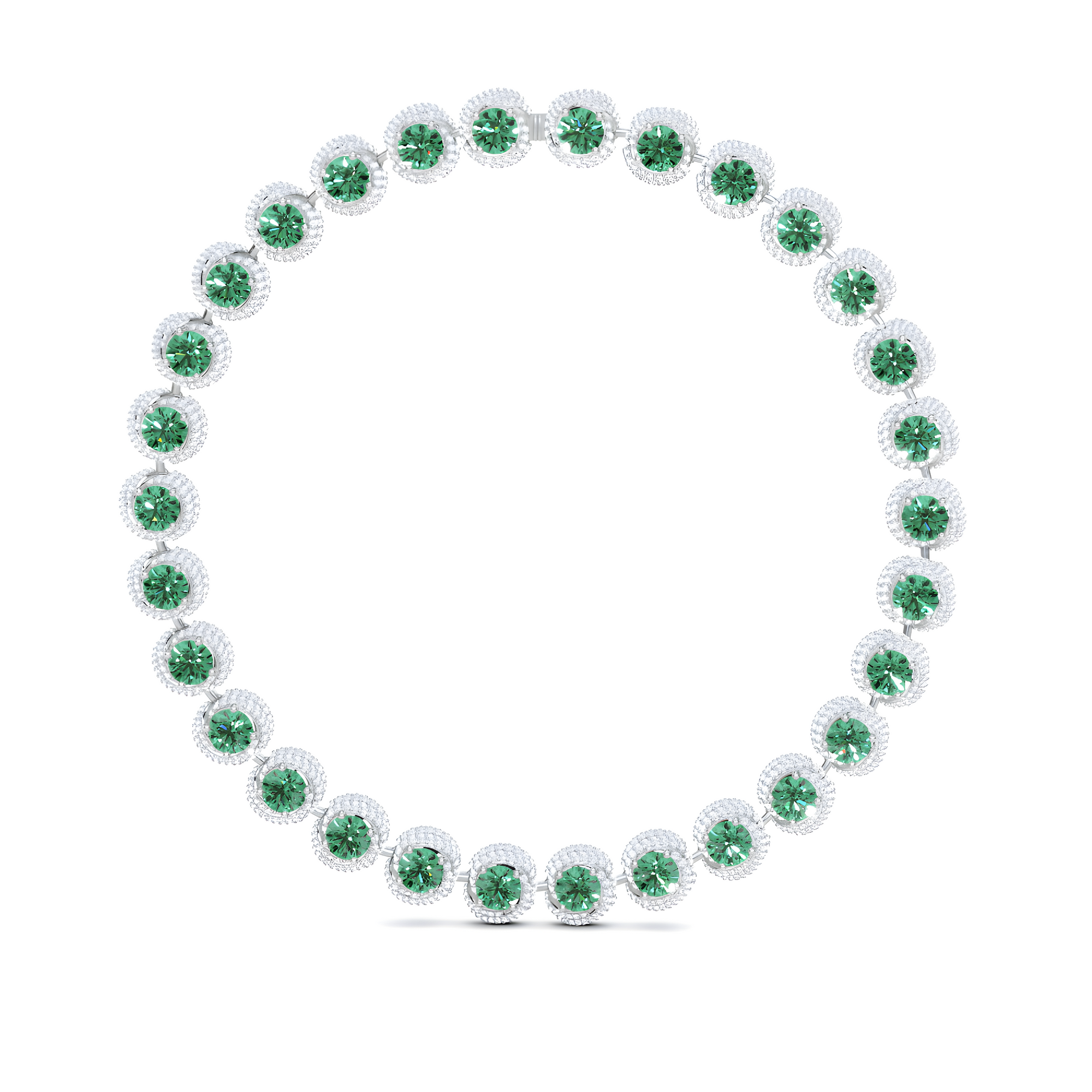 Collar de alta joyería con esmeraldas y diamantes impecables 