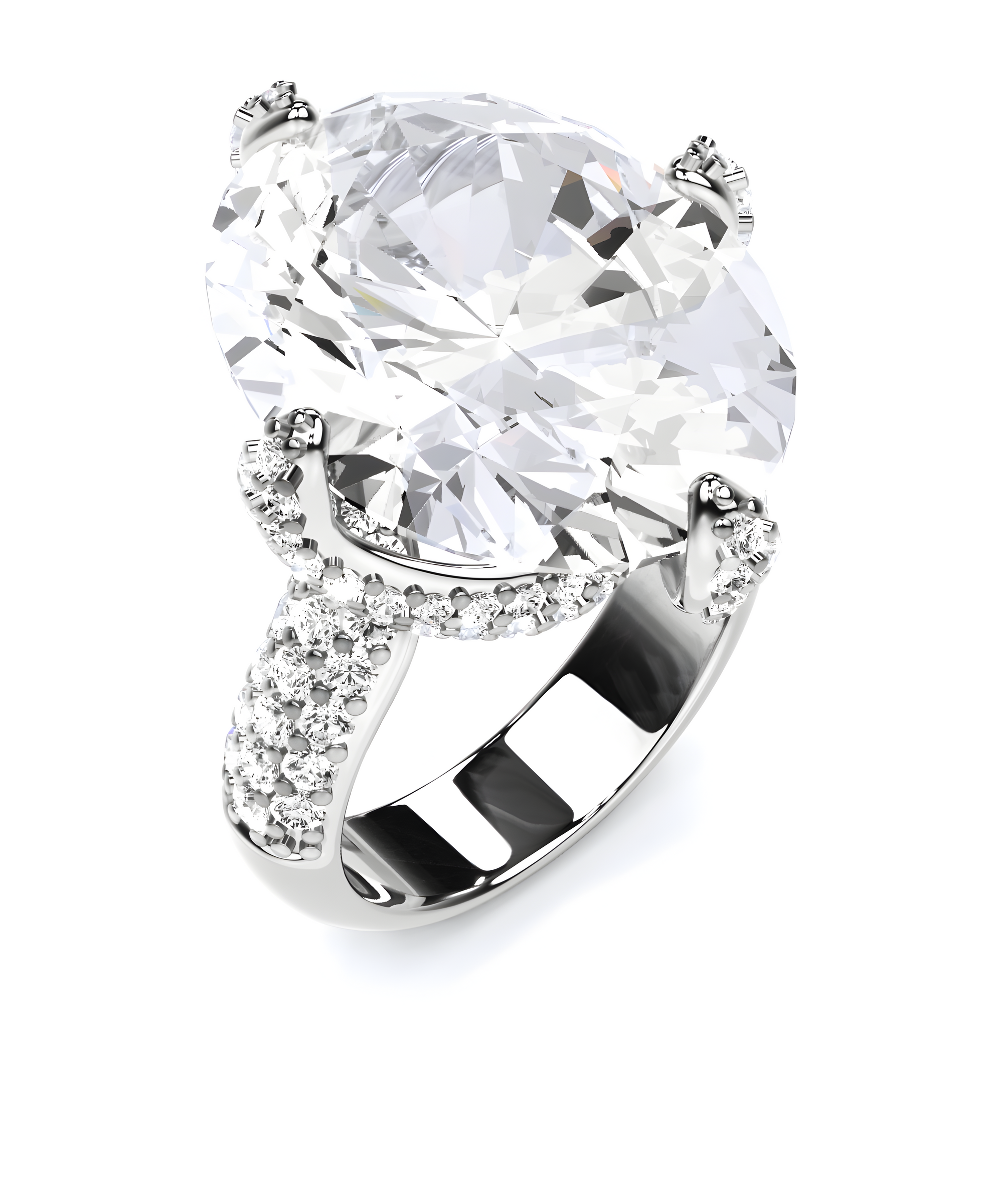 Anillo de alta joyería con diamantes Fuster Crown Legacy 