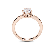 Solitare Round Cut Diamond Engagement Ring - 5 Prong