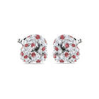 Knott Ruby and Diamond Earrings