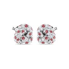 Knott Ruby and Diamond Earrings