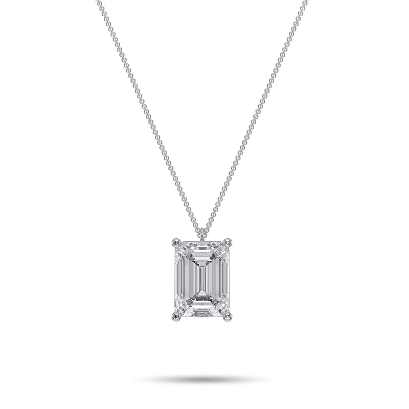 Emerald Cut Diamond Pendant