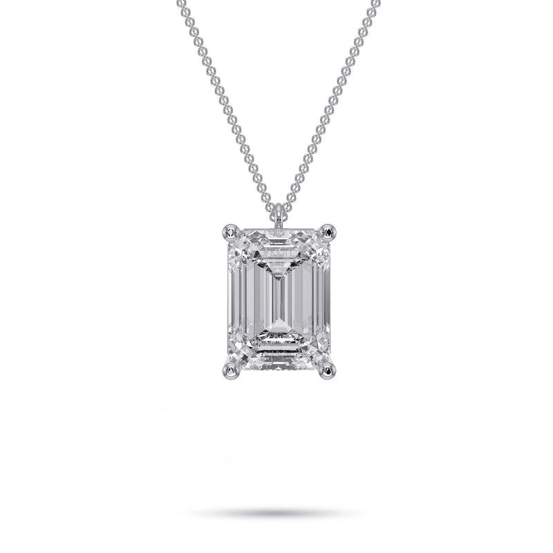 Emerald Cut Diamond Pendant