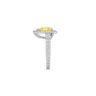 Icon Pear Shape Yellow Diamond and White Diamond Engagement Ring